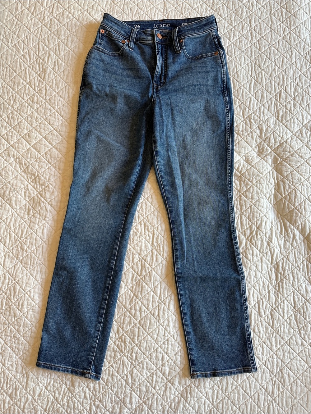 J. Crew Women’s Straight Leg Jeans in Blue Wash